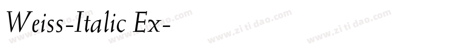 Weiss-Italic Ex字体转换